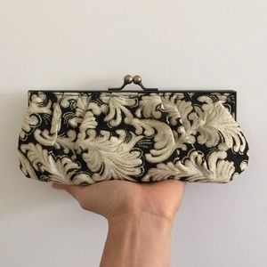 Clutch with Cream and Gold Details